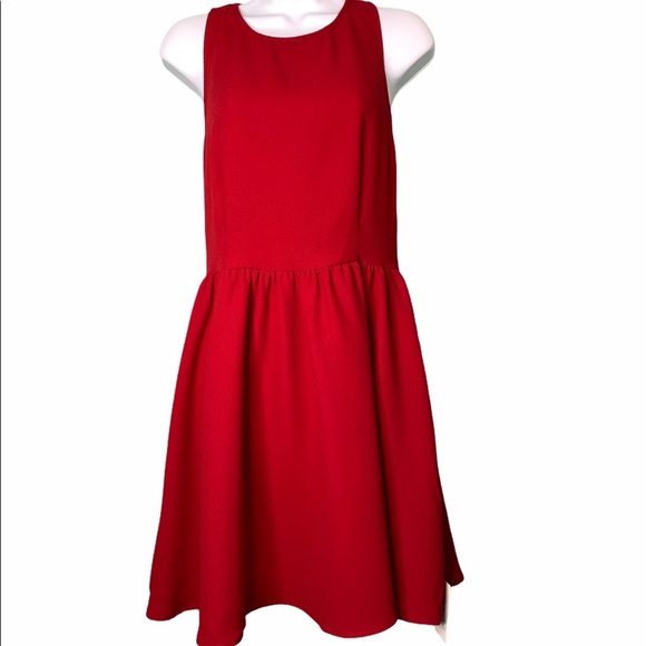 Everly Red Fit and Flare Mini Dress NWT Size Small - Picture 1 of 9